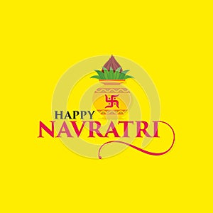 Happy Navratri Wishing Template Banner of Indian Festival.