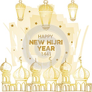 Happy new Hijri year 1440. Happy Islamic New Year.
