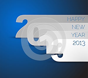 Happy New Year 2013 blue vector card