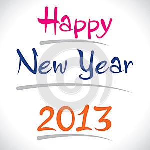 Happy new year 2013 creative design