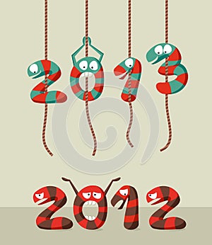 Happy New Year 2013 greeting card
