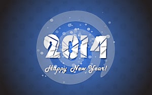 Happy new year 2014 text design.