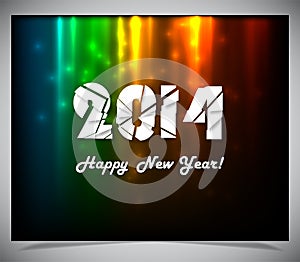 Happy new year 2014 text design.