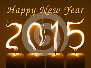 Happy new year 2015 - candles