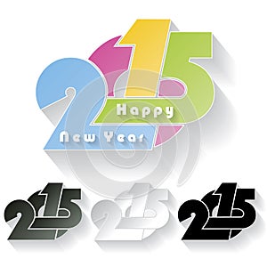 Happy new year 2015 creative greeting card