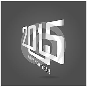 Happy new year 2015 creative greeting card design