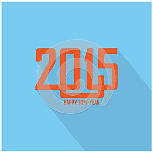 Happy new year 2015 creative greeting card design