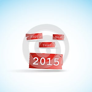 Happy new year 2015 creative greeting card design