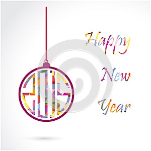 Happy new year 2015 creative greeting card design