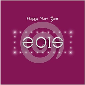 Happy new year 2015 creative greeting card design