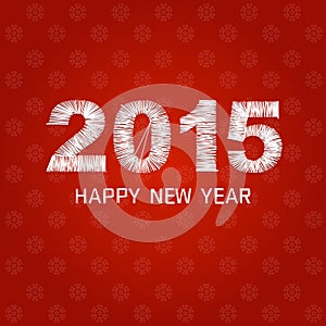 Happy new year 2015 creative greeting card design