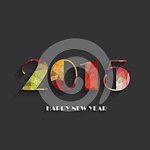 Happy new year 2015 creative greeting card design