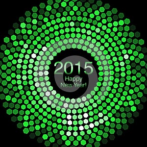Happy New Year 2015 - Hexagon Disco lights
