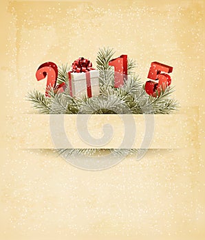 Happy new year 2015! New year design template.