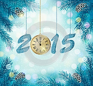 Happy new year 2015! New year design template