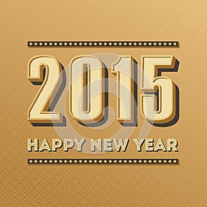 Happy new year 2015 vintage greeting card vector design