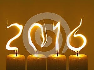 Happy new year 2016 - candles