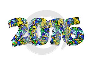 Happy New Year 2016 celebration background.