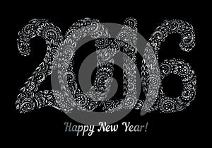 Happy New Year 2016 celebration background.