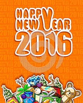 Happy New Year 2016 celebration background