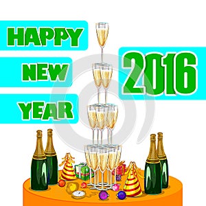 Happy New Year 2016 celebration background