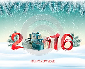 Happy new year 2016! New year design template