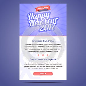 Happy New Year 2017 email template