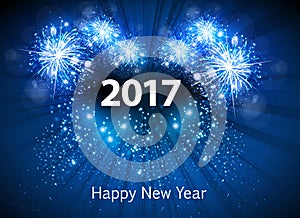 Happy New Year 2017 greeting card