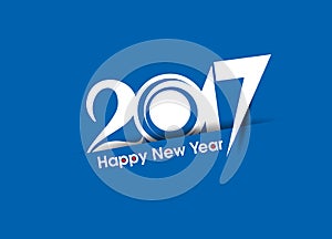 Happy new year 2017 text background with shadow