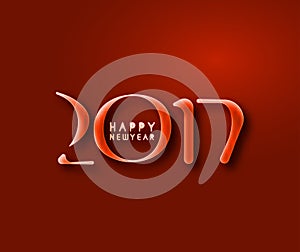 Happy new year 2017 Text Design