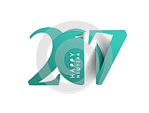 Happy new year 2017 Text Design