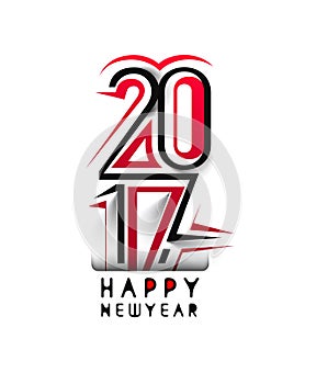 Happy new year 2017 Text Design