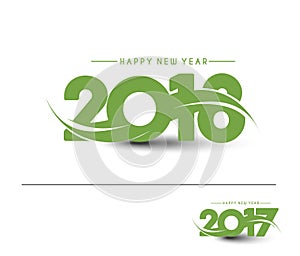 Happy new year 2018 - 2017 Text Design