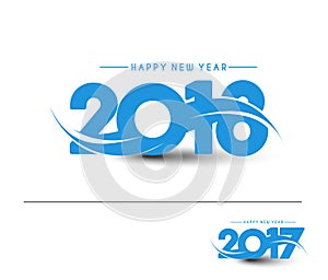 Happy new year 2018 - 2017 Text Design