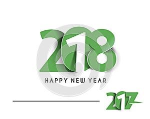 Happy new year 2018 - 2017 Text Design