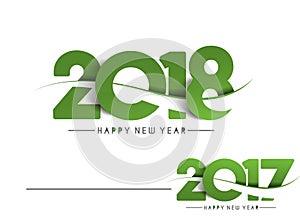 Happy new year 2018 - 2017 Text Design