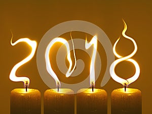 Happy new year 2018 - candles