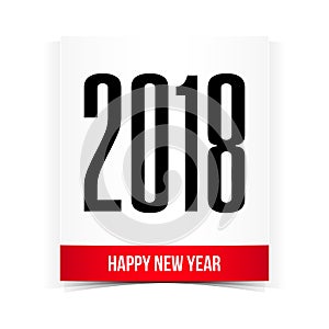 Happy new year 2018 card