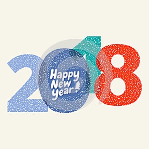 Happy new year 2018 concept