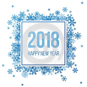 Happy new year 2018 greeting card