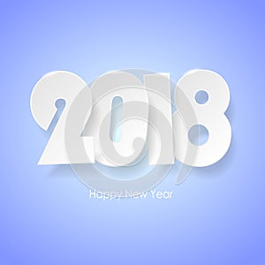 Happy new year 2018 greeting card.