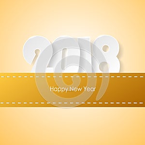 Happy new year 2018 greeting card.