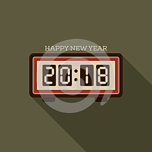 Happy New Year 2018 greeting card background