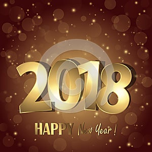 happy new year 2018 greetings background