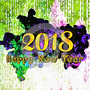 Happy New Year 2018 Numbers Of Years