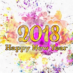 Happy New Year 2018 Numbers Of Years