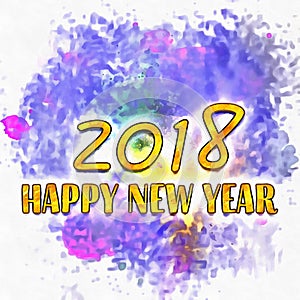 Happy New Year 2018 Numbers Of Years