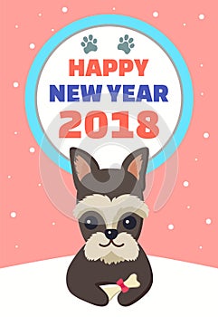 Happy New Year 2018 Symbol Vector Illustration