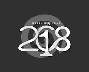 Happy new year 2018 Text Design.