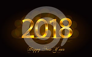 Happy New Year 2018. Vector background